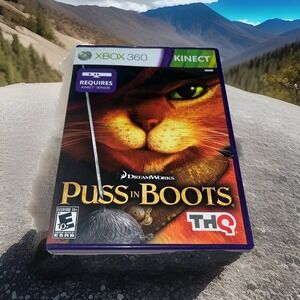Shrek Puss in Boots (Microsoft Xbox 360,‎ 2011) Complete CIB ~ Tested & Working